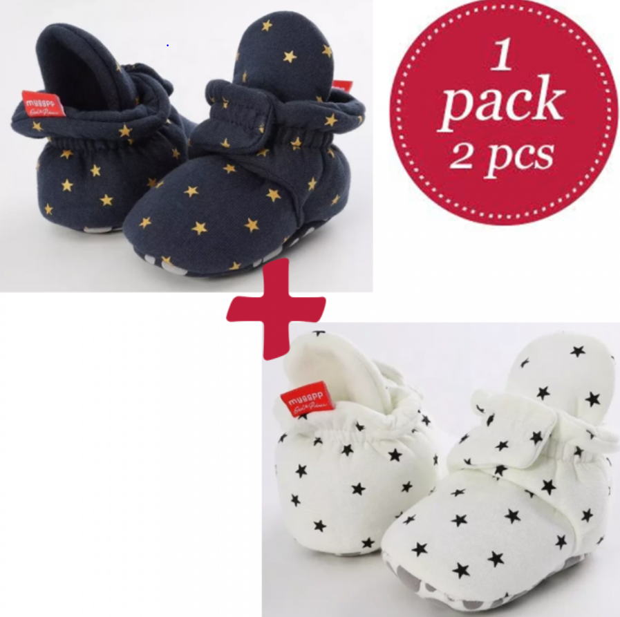 1 Paquet de 3 Chaussures ( Noir + Blanc+Gris ) Garçons Filles 5-12 Mois